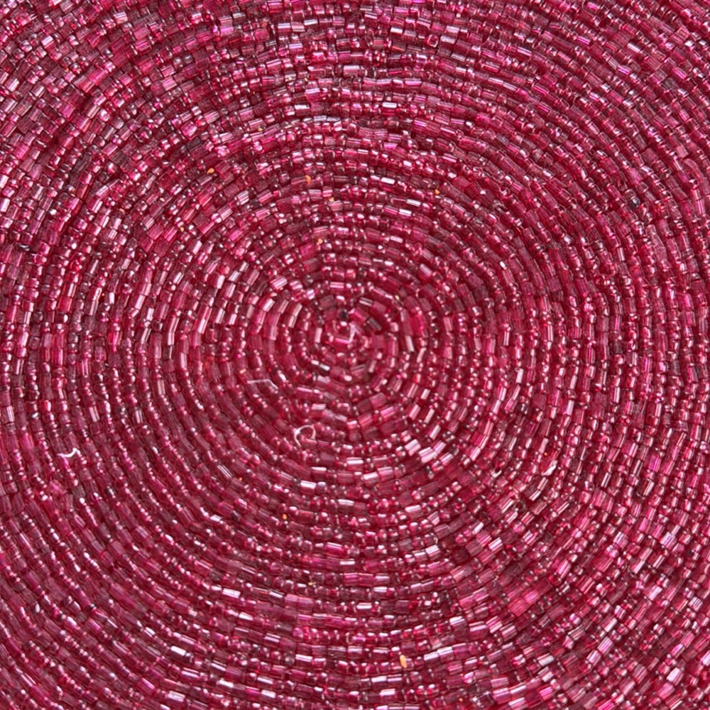 Food Network Burgundy Red Beaded Placemat - Picture 2 of 4